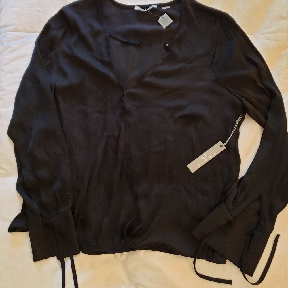 Black long sleeve blouse size large